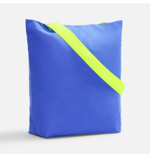 Шопер B5, синий с широкими желтыми ручками