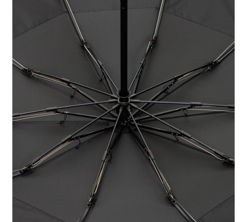 Зонт обратного сложения twoGether с двойным куполом, черный