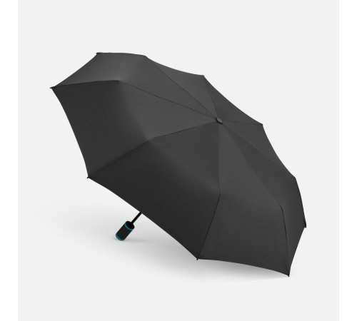 Зонт складной AOC Mini с цветными спицами, бирюзовый