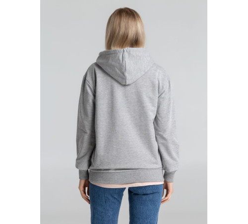 Толстовка на молнии с капюшоном Unit Siverga, серый меланж