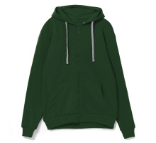 Толстовка на молнии с капюшоном Siverga, темно-зеленая