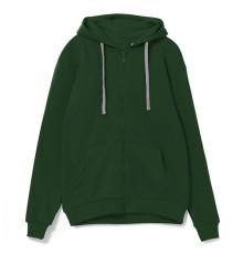 Толстовка на молнии с капюшоном Siverga, темно-зеленая