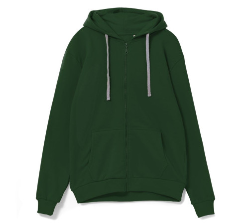 Толстовка на молнии с капюшоном Siverga, темно-зеленая