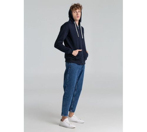 Толстовка на молнии с капюшоном Unit Siverga Heavy, темно-синяя