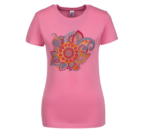 Футболка женская «Узор», розовая