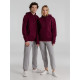 Толстовка с капюшоном унисекс King, бордовая