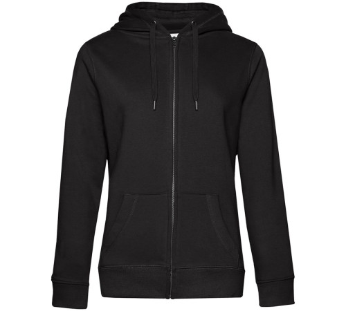 Толстовка на молнии с капюшоном женская Queen, черная