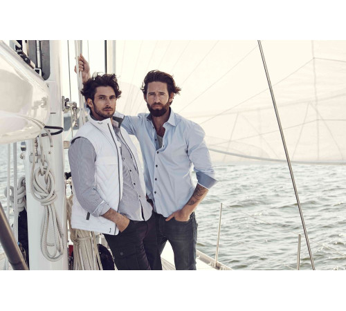 Рубашка мужская в полоску Reno, темно-синяя