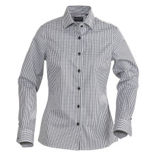 Рубашка женская в клетку Tribeca Ladies, черная