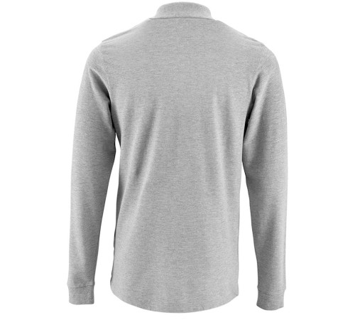 Рубашка поло мужская с длинным рукавом Perfect LSL Men, серый меланж