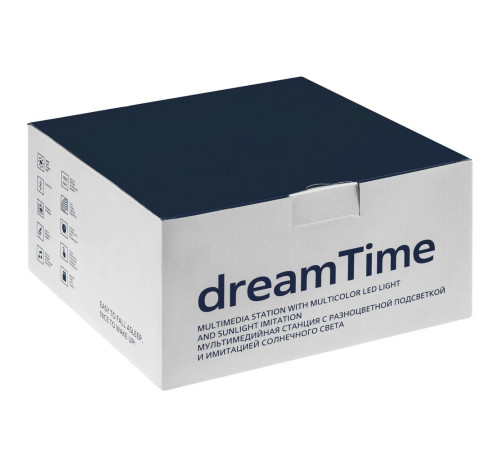 Лампа-колонка dreamTime для пробуждения светом и музыкой, черная