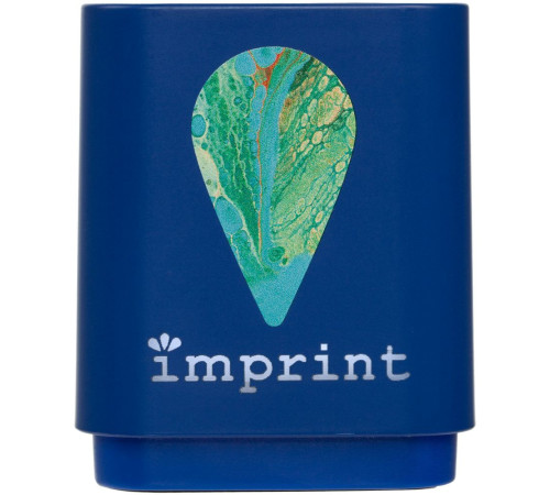 Беспроводная колонка с подсветкой гравировки Glim, синяя