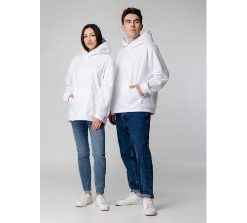 Худи флисовое унисекс Manakin, белое
