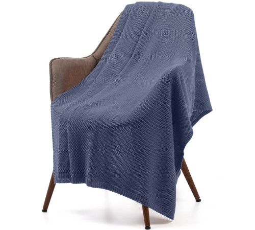 Плед Longview, серо-синий (сланец)