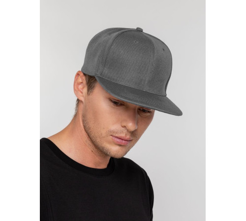 Бейсболка Snapback с прямым козырьком, серая