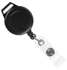 Ретрактор Attach New с ушком под ленту, черный