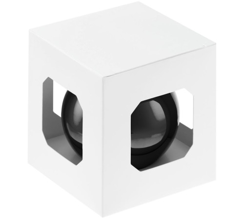 Елочный шар Finery Gloss, 8 см, глянцевый черный