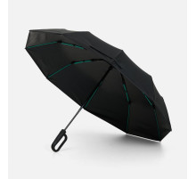 Зонт складной Skymate с УФ-защитой и ручкой-карабином, черный