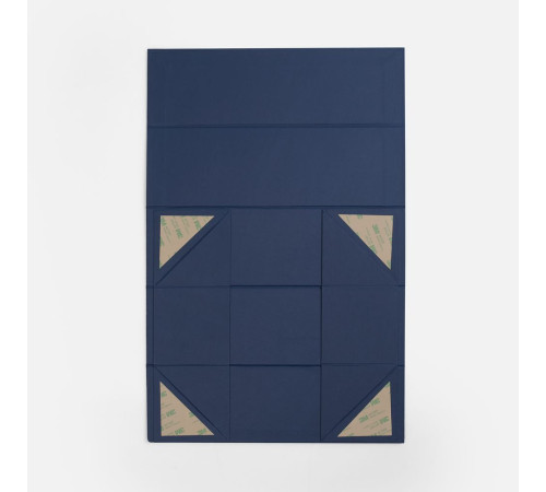 Коробка складная под бутылку Color Jacket Fold, темно-синяя