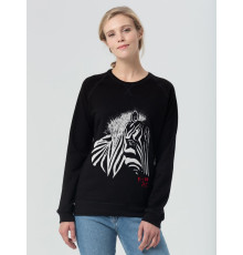 Толстовка женская «Арт-рокстар. Kiss Me», черная