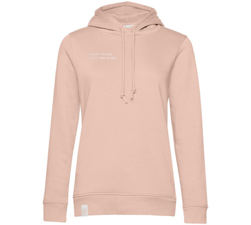 Худи женское с вышивкой «Крошка», розовое