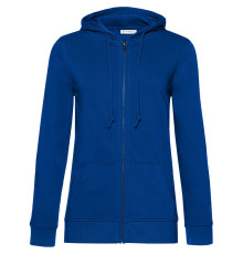 Толстовка на молнии с капюшоном женская BNC Inspire (Organic), ярко-синяя