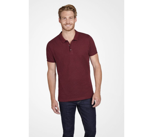 Рубашка поло мужская Brandy Men, темно-синяя с белым