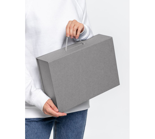 Коробка Case, подарочная, серая матовая