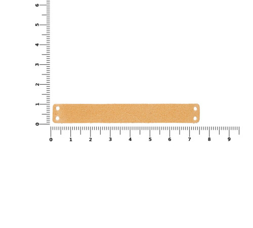 Лейбл кожаный Gimel, S, бежевый