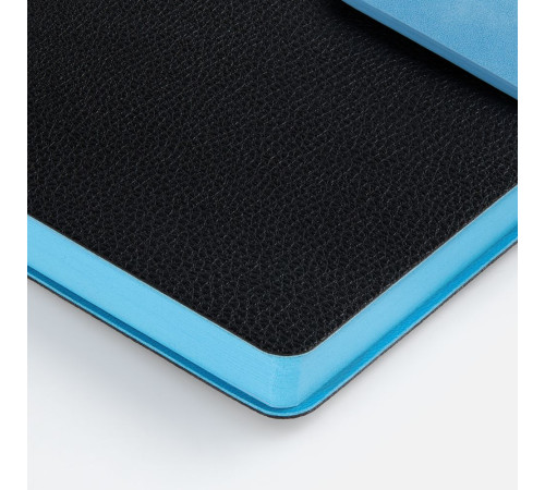 Ежедневник Boom, недатированный, черный с голубым