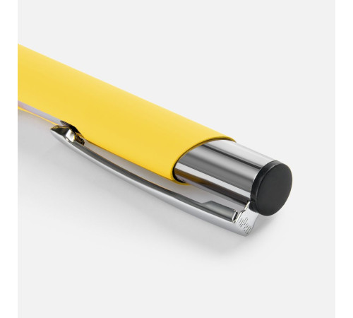 Ручка шариковая Keskus Soft Touch, желтая