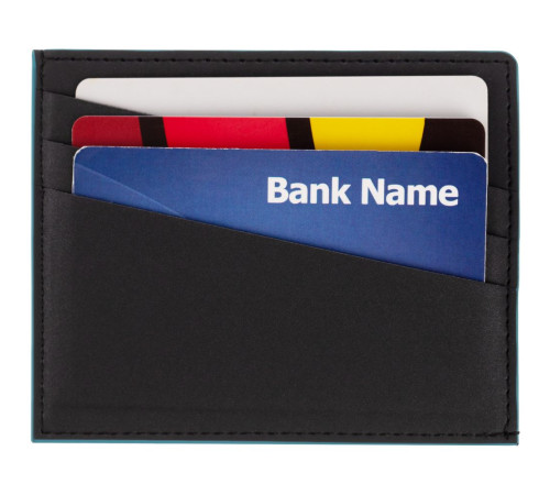 Картхолдер Multimo, черный с бирюзовым