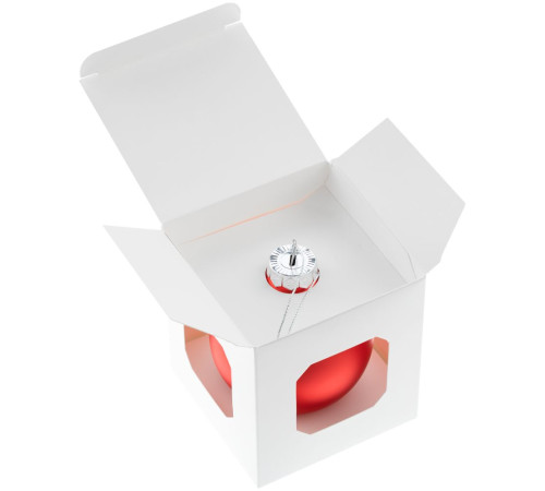 Елочный шар Finery Matt, 8 см, матовый красный