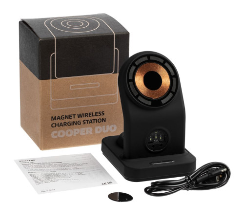 Зарядная станция с подсветкой Cooper Duo, черная