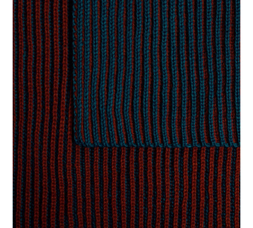 Шарф Nobilis, бирюзовый с терракотовым