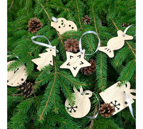 Деревянная подвеска Christmate, елочка