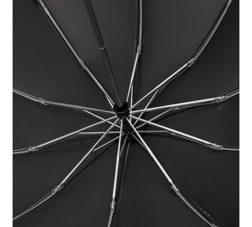 Зонт обратного сложения с ручкой-карабином Foldberry, черный