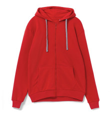 Толстовка на молнии с капюшоном Unit Siverga, красная