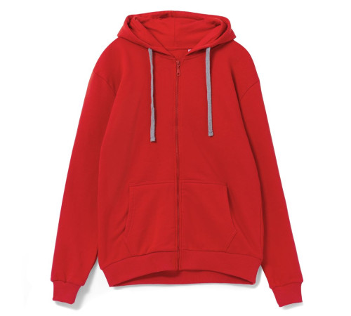Толстовка на молнии с капюшоном Unit Siverga, красная