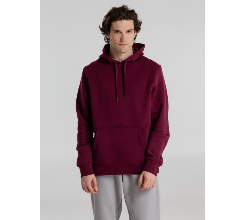 Толстовка с капюшоном унисекс King, бордовая