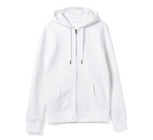 Толстовка на молнии с капюшоном унисекс King, белая