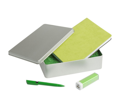 Коробка Pragmax L, прямоугольная, серебристая