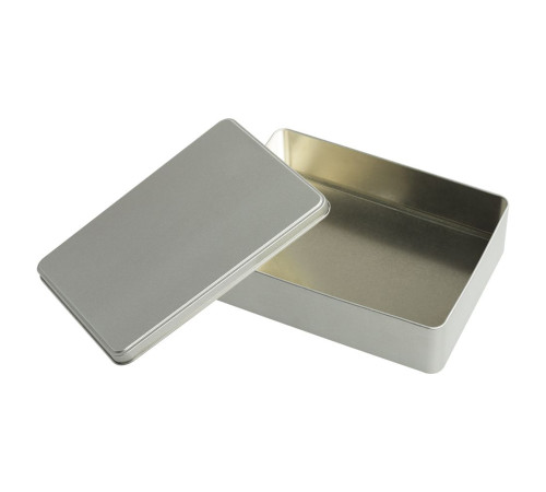 Коробка Pragmax L, прямоугольная, серебристая