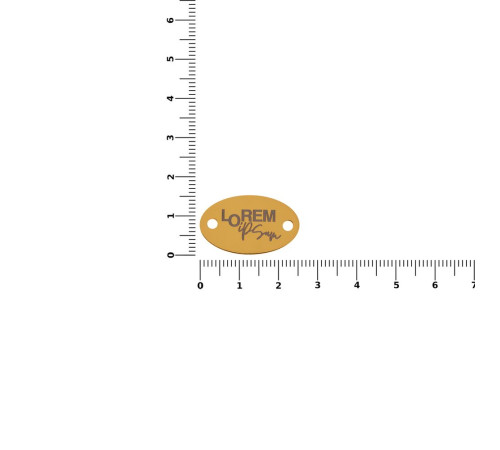 Шильдик металлический Alfa Oval, золотистый глянцевый