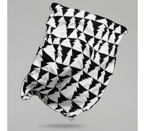 Плед «Танцующий лес», черно-белый