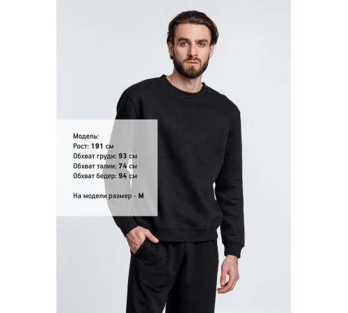 Свитшот унисекс Delta, черный