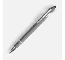 Ручка шариковая Pointer Soft Touch со стилусом, серая
