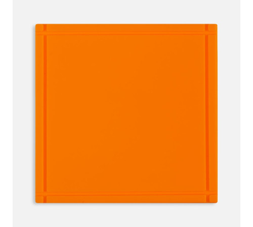 Лейбл из ПВХ Dzeta, L, оранжевый неон