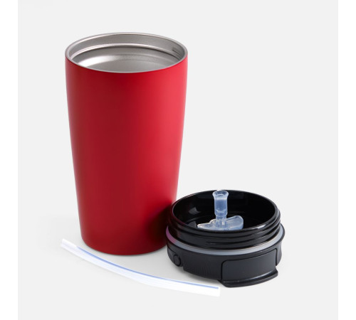 Термостакан с двумя поильниками Duetta, красный
