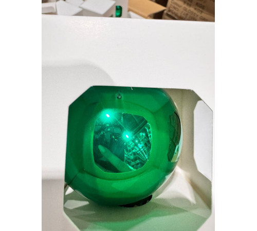 Оформительский шар Finery, 10 см, глянцевый зеленый